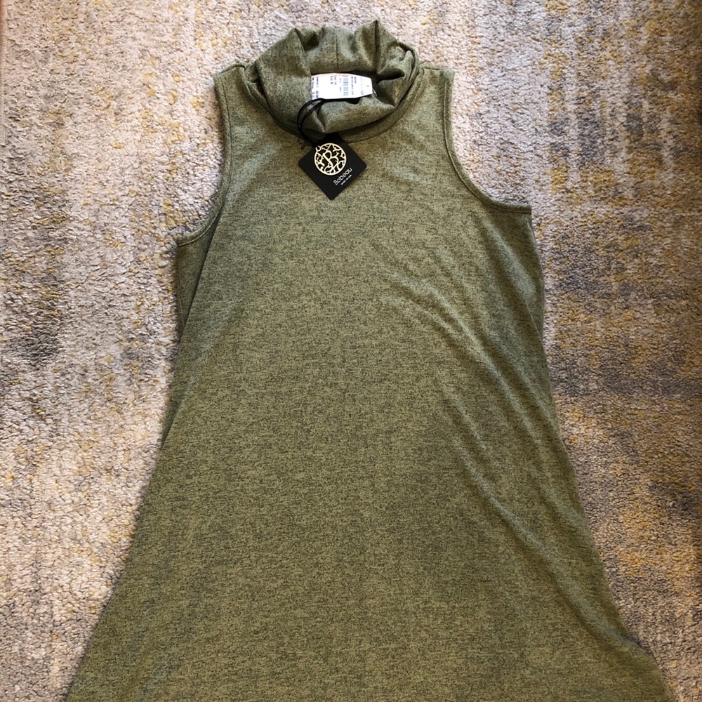 Bobeau Sleeveless Cowl Neck Dress